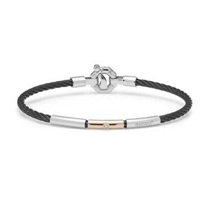 BARAKA Men's BR312311RODB180004 Rose Gold Stainless Steel White Diamond Bracelet